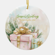 Elegante roze gouden vintage kerst