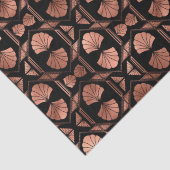 Elegante roze gouden waaier grid Art Deco patroon Tissuepapier (Detail)