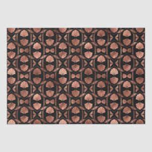 Elegante roze gouden waaier grid Art Deco patroon  Tissuepapier
