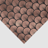 Elegante Roze Gouden Waaiers Grid Art Deco Patroon Tissuepapier (Detail)