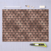 Elegante Roze Gouden Waaiers Grid Art Deco Patroon Tissuepapier (Craft)