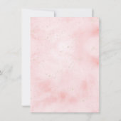 Elegante roze gouden Waterverf Floral Baby Brunch Kaart (Achterkant)