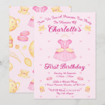 Elegante Roze & Gouden Waterverf Prinsessen Thee P