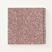 Elegante Roze Gouden Waterverf Sweet Sixteen Gast  Notitieboek (Achterkant)