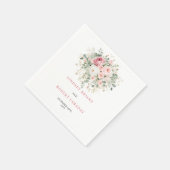 Elegante Roze Goudkleurige Boho Bruiloft Servetten (Hoek)