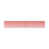 Elegante Roze Gradiënt Namen Uitnodigingen Wikkel (Vlak)