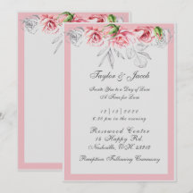 Elegante Roze & Grijs Bloemendecoratie Bruiloft