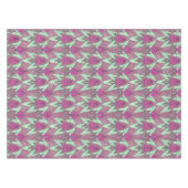 Elegante  Roze Groene Art Nouveau Bloemen Tafelkleed (Voorkant (Horizontaal))
