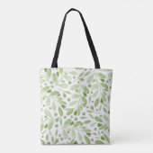 Elegante Roze Groene Bloem Bloemen Bruiloft Tote Bag (Achterkant)