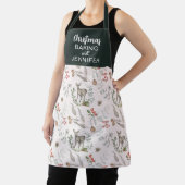 Elegante roze groene gepersonaliseerde kerst schort (Insitu)