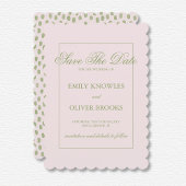 Elegante roze groene Stippen bruiloft Save The Date