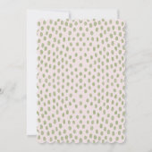 Elegante roze groene Stippen bruiloft Save The Date (Achterkant)