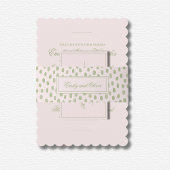 Elegante roze groene Stippen bruiloft Uitnodigingen Wikkel