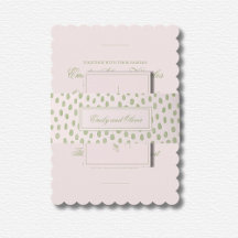 Elegante roze groene Stippen bruiloft