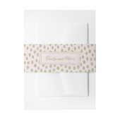 Elegante roze groene Stippen bruiloft Uitnodigingen Wikkel (Voorkant Voorbeeld)