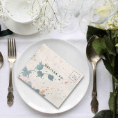 Elegante Roze Groene Waterverf Bloemen QR Code Fot All In One Uitnodiging