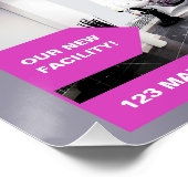 Elegante Roze Haarsalon, Schoonheidssalon - Glossy Perfect Poster (Hoek)