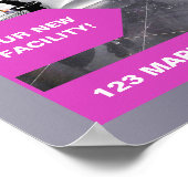 Elegante Roze Haarsalon, Schoonheidssalon - Poster (Hoek)