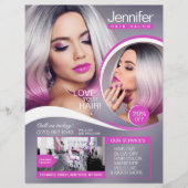 Elegante Roze Hair Salon Flyer (Voorkant)