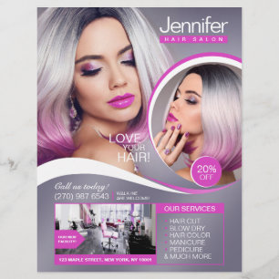 Elegante Roze Hair Salon Flyer