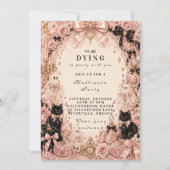 Elegante Roze Halloween-viering Kaart (Voorkant)