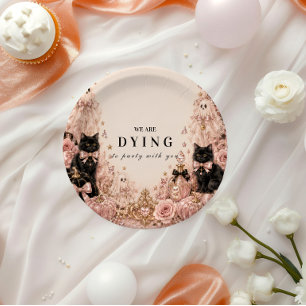 Elegante Roze Halloween-viering Papieren Bordje