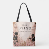 Elegante Roze Halloween-viering Tote Bag (Achterkant)