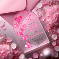 Elegante Roze Hart Ballonnen 30e Verjaardagsfeestj