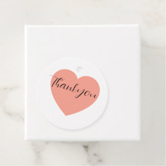 Elegante Roze Hart Bedankt Trouw Favor Tag Bedankjes Labels