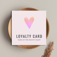 Elegante Roze Hart Schoonheidssalon Loyaliteitskaa