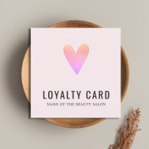 Elegante Roze Hart Schoonheidssalon Loyaliteitskaa