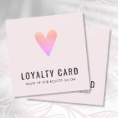 Elegante Roze Hart Schoonheidssalon Loyaliteitskaa Klantenkaartje