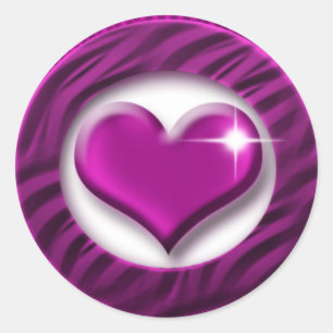 Elegante roze hart stickers