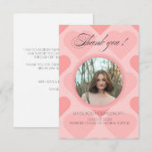 Elegante roze harten afstudeer bedankt (Voorkant / Achterkant)