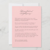 Elegante roze harten Afstuderen Aankondiging (Achterkant)