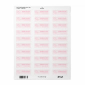 Elegante Roze Harten Etiket (Full Sheet)