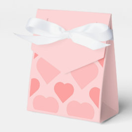 Elegante roze hartjes patroon Favor Doos Bedankdoosjes