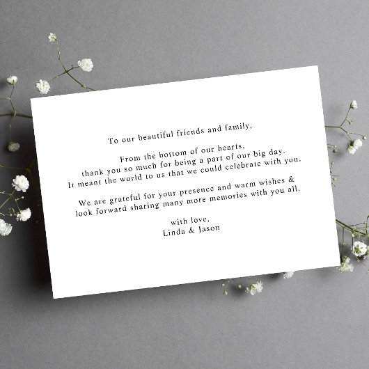 Elegante roze herfstbruiloft bedankkaart kaart