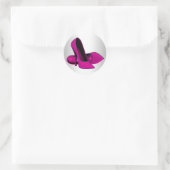 Elegante Roze Hoge Hak Schoen Stickers (Tas)