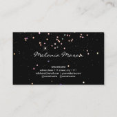 Elegante roze holografische glitter make-up arties visitekaartje (Achterkant)