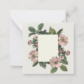 Elegante  roze hondenhouten bloemen notitiekaartje (Voorkant)