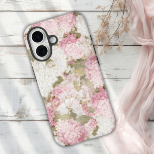 Elegante Roze Hortensia Aquarel  iPhone 16 Hoesje