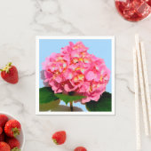 Elegante roze hortensia bloemen servetten (Insitu)