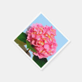 Elegante roze hortensia bloemen servetten (Hoek)