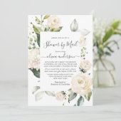 Elegante Roze Hortensia Rozen Bruidsdouche per Pos Kaart (Staand voorkant)