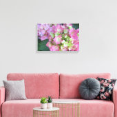 Elegante Roze Hortensia's Canvas Afdruk (Insitu (Woonkamer))