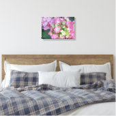 Elegante Roze Hortensia's Canvas Afdruk (Insitu (Slaapkamer))