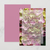 Elegante Roze Hortensia's geel roze bloemenbruilof Kaart (Voorkant / Achterkant)