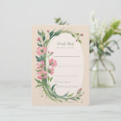 Elegante Roze Huwelijk RSVP Uitnodiging Kaart (Staand voorkant)