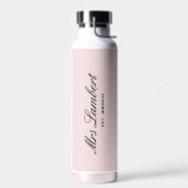 Elegante Roze Huwelijkscadeau Voor de Bruid Waterfles (Links)